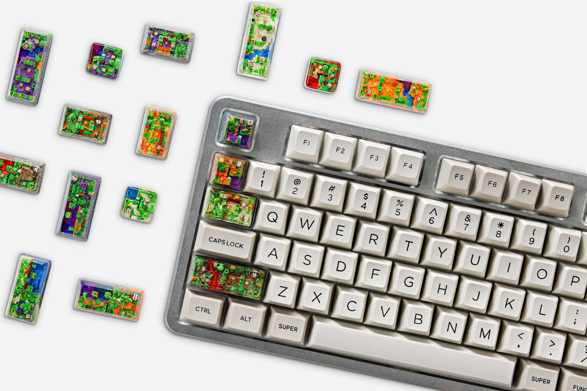 8-bit series: Pipeline City artisan keycaps - Jelly Key