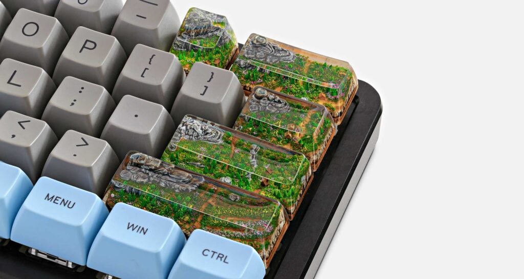 Born of Forest artisan keycaps