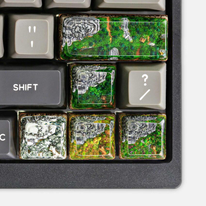 Born of Forest artisan keycaps