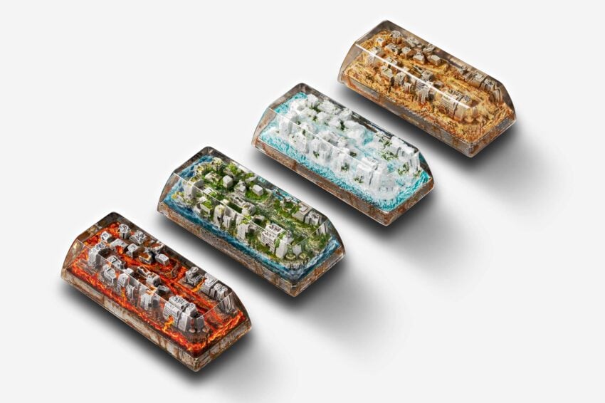 Lost cities 2 - City of Catastrophe artisan keycap - Jelly Key