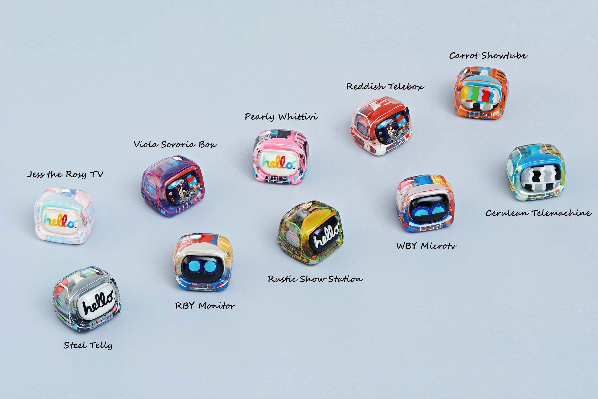 Retro TV series – Life on planets art toy - Jelly Key