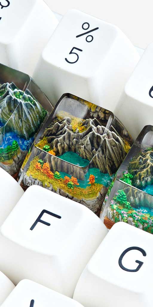 born of forest listens custom keycaps 09233