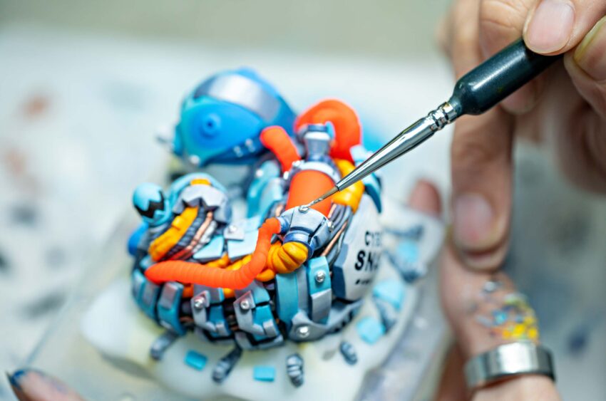 cyborg snail custom keycaps 023