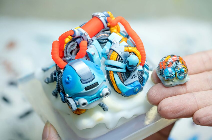 cyborg snail custom keycaps 027