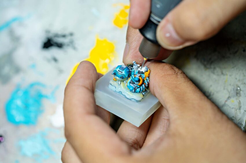 cyborg snail custom keycaps 028