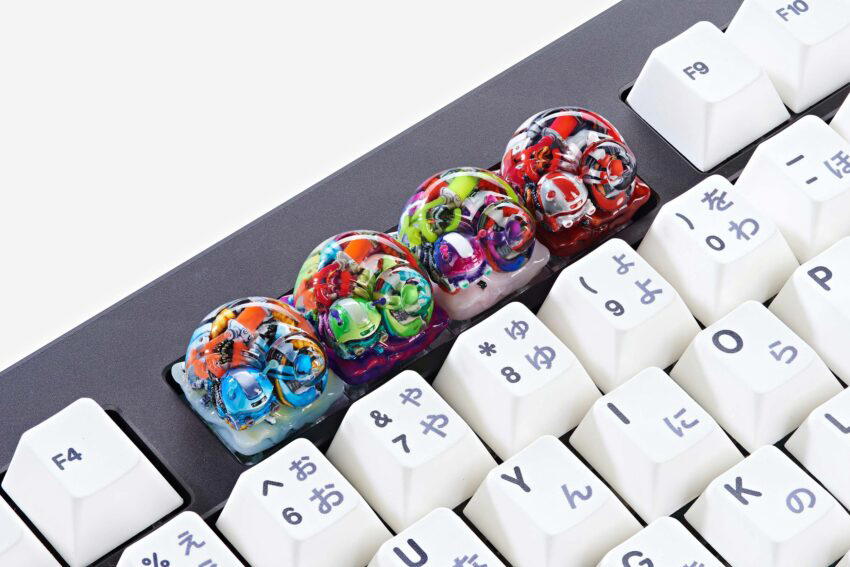 cyborg snail custom keycaps 042