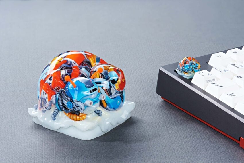 cyborg snail custom keycaps 053