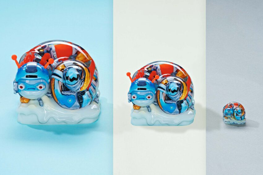 cyborg snail custom keycaps 058