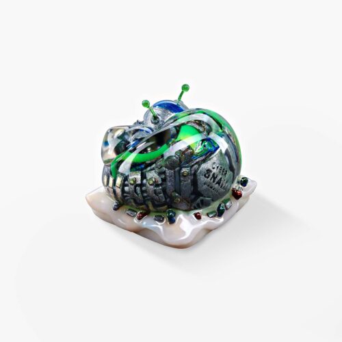 cyborg snail custom keycaps 086