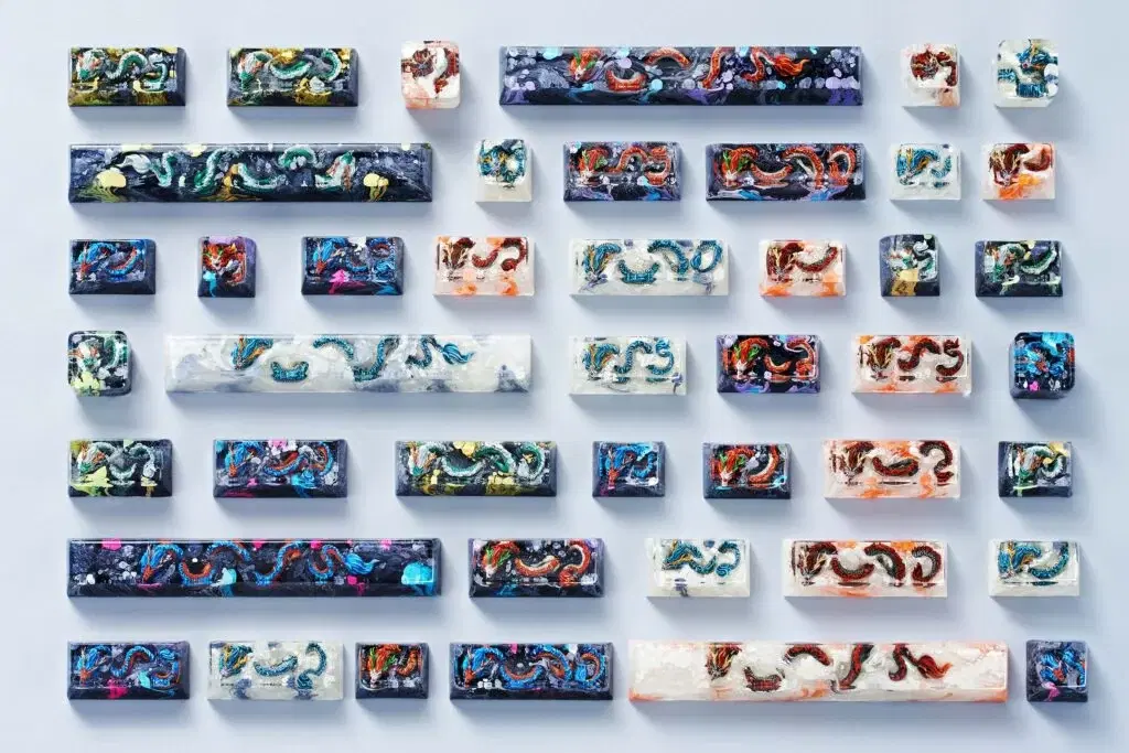 dragon artisan keycaps 172